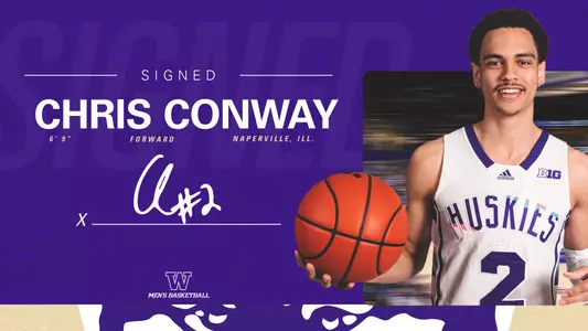 Signed graphic - Chris Conway, 6'9" forward from Naperville, Ill.