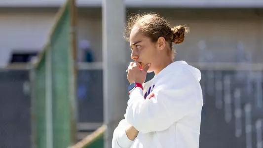 The University of Washington womenβs tennis team plays Stanford on April 14, 2024. (Photography by Scott Eklund/Red Box Pictures)