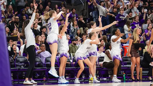 Women's Basketball Team Bench Celebration vs. Purdue