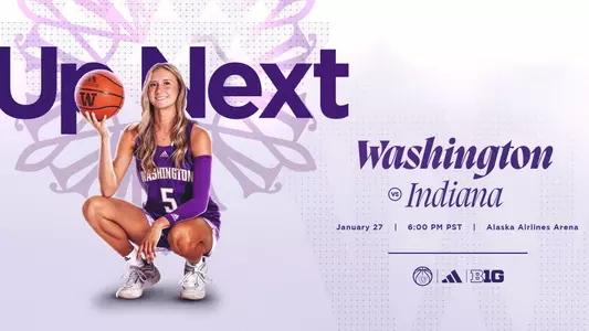 UW WBB Indiana Up Next graphic