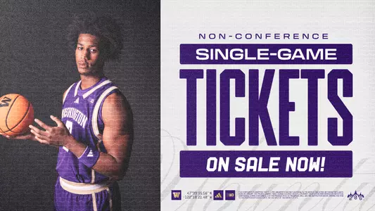 2025-26 Men's Basketball Single Game Tickets Graphic