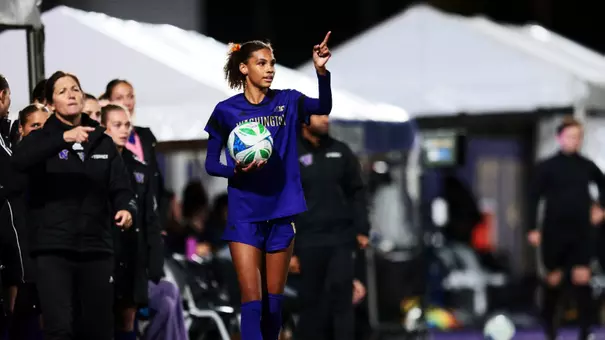 Maya Loudd prepares for a throw in versus Minnesota