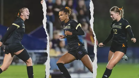 Jadyn Holdenried, Maya Loudd, Maylen Montoya Big Ten Player of the Week Graphic