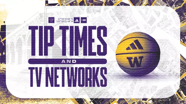 2025-26 Men's Basketball Tip Times and TV Designations Graphic