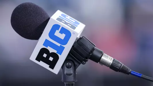 Generic Media Day Microphone Stock Image
