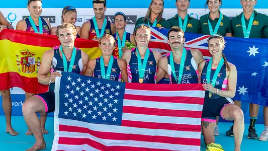 us rowing beach sprints winners at 2025 world champs Annalise hahl