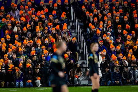The University of Washington women’s soccer team defeats Montana 2-0 in the first round of the NCAA tournament on November 14, 2025. (Photography by Scott Eklund/Red Box Pictures)