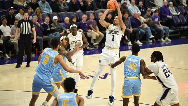 Desmond Claude shots a jump shot against Southern