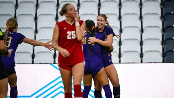 Maylen Montoya and Samiah Shell celebrate a goal
