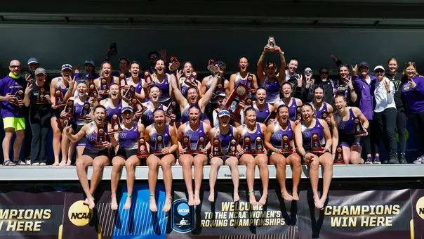 UW women on the podium at 2025 NCAA Rowing Championships