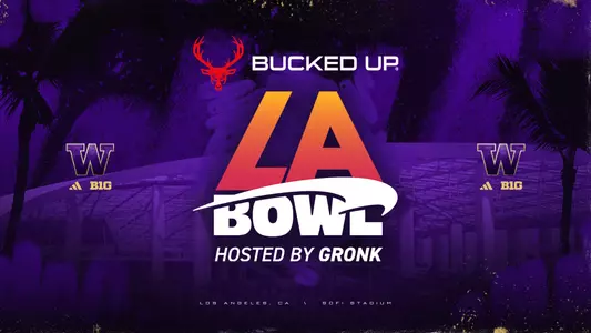 L.A. Bowl Hosted by Gronk washington vs boise state 2025 announcement graphic