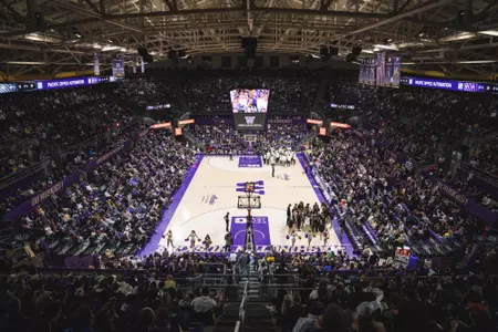 Alaska Airlines Arena with full stands during UW men's basketball game against Purdue