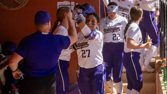 Alycia Flores Home Run Celebration In Dugout