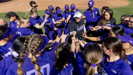 Softball Team Postgame Huddle