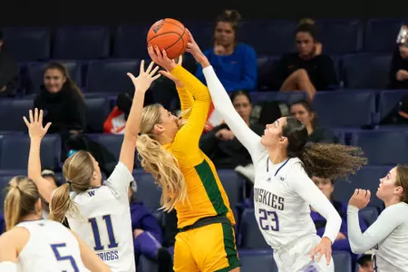 Washington women’s basketball vs North Dakota State in Seattle on December 18, 2014. Photo by David Ryder