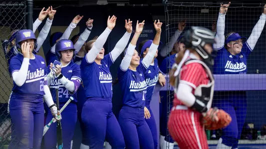 Softball Team Dugout Celebration