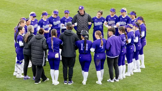 Softball Team Postgame Huddle