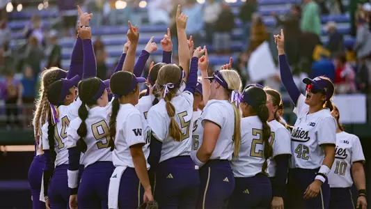 Softball Team Postgame Celebration