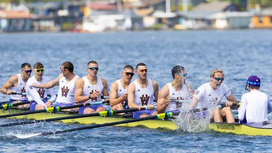 The University of Washington men’s and women’s rowing team compete agains California in The Dual on April 26, 2025. (Photography by Scott Eklund/Red Box Pictures)