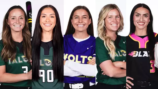 Washington Softball x AUSL - Ali Aguilar, Jadelyn Allchin, Sis Bates, Victoria Hayward and Baylee Klingler