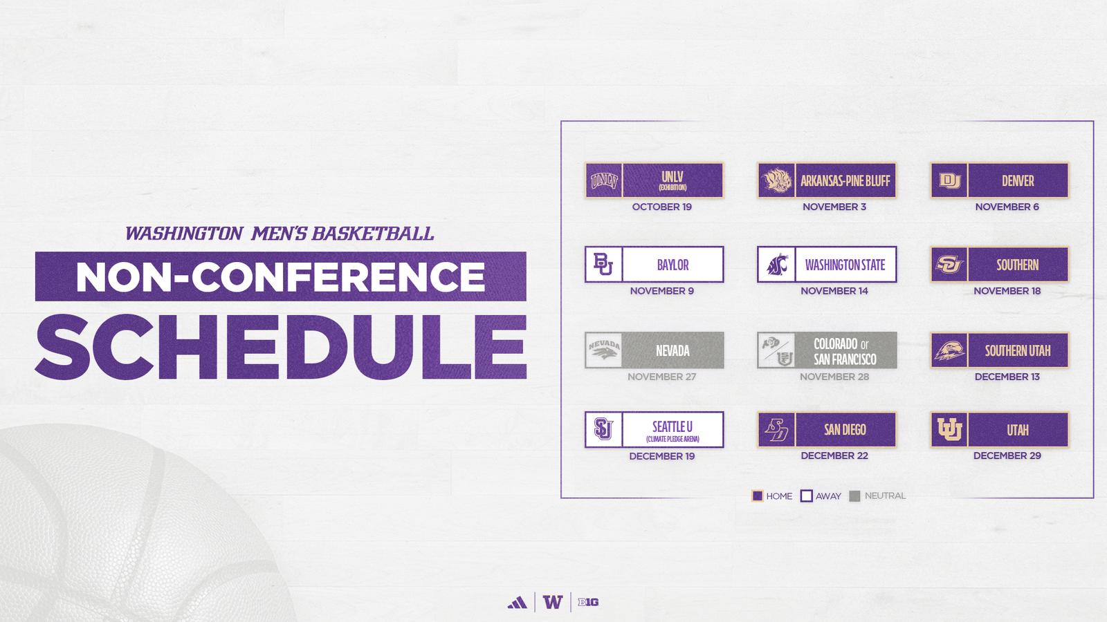 Husky Hoops Announces Non-Conference Schedule - University of Washington Athletics