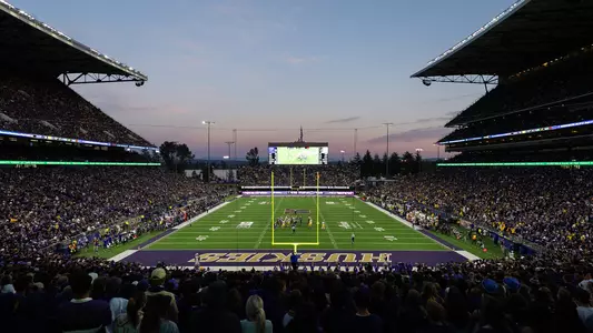 Alaska Airlines Field at Husky Stadium inside crowd photo from concourse