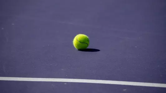 Tennis stock photo with ball on court