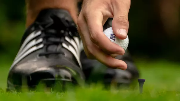 Men's Golf Stock Photo Tee and Ball