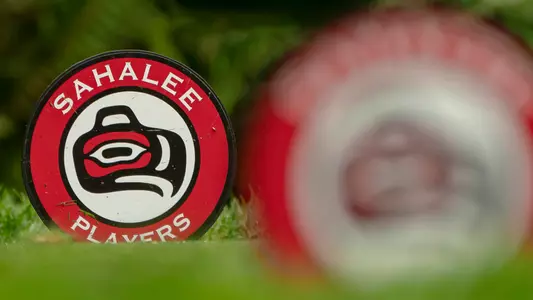 Sahalee Player Championship Logo Tee Box Stock Photo