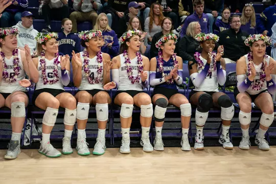 Washington volleyball vs Purde in Seattle on Nov. 29, 2024. Photo by David Ryder