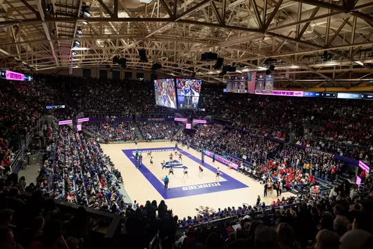 UW volleyball vs Nebraska in Seattle on November 9, 2024. Photo by David Ryder