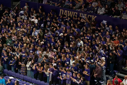 UW volleyball vs Nebraska in Seattle on November 9, 2024. Photo by David Ryder