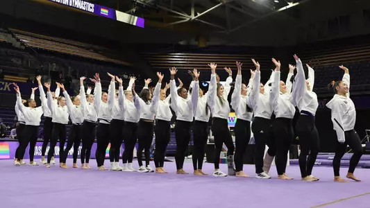 GymDawgs Win Event Titles Against No. 36 Rutgers