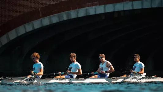 uw men's four in action at 2026 head of the charles regatta