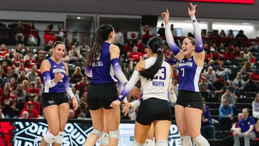 Team celebrating a point at ohio state