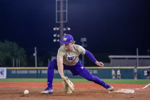 Drew Johnson fields a ground ball during practice.