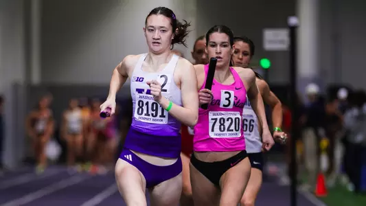 Jenica Swartz leading the field in the women's DMR in the Dempsey