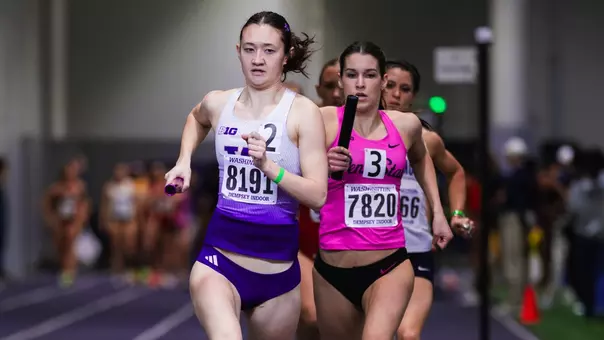 Jenica Swartz leading the field in the women's DMR in the Dempsey