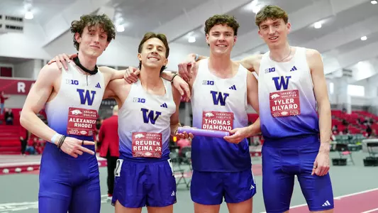 Men's distance medley relay after victory at Arkansas