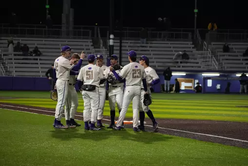 Team huddle against SDSU