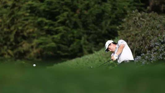 Jake Foley hits a tee shot at The Desimone Invitational