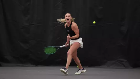 Reece Carter celebrates her win against Ohio State