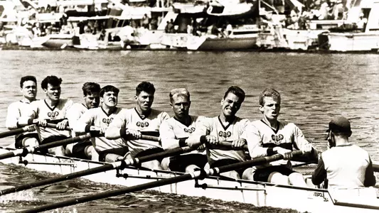 The Soviet Union men's national team eight-oared crew racing at the 1987 Windermere Cup in Seattle