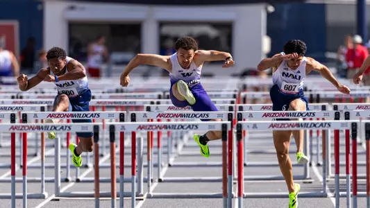 Jonathan Frazier in the high hurdles at Arizona