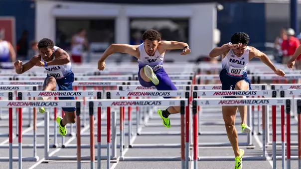 Jonathan Frazier in the high hurdles at Arizona