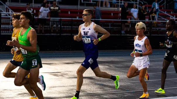 Evan Jenkins running the 10k at night in Arkansas