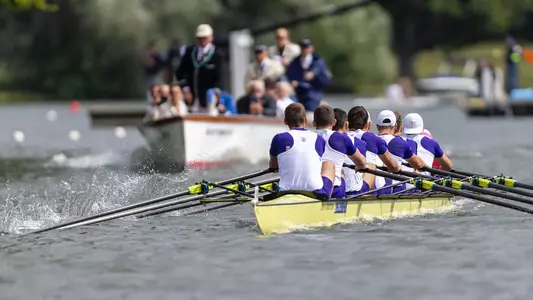 A uw men's rowing crew competes at Henley Royal Regatta in 2024