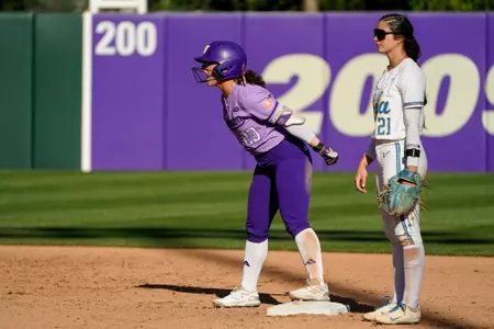 UW softball vs UCLA on April 25, 2026 in Seattle, Washington. Photo by David Ryder