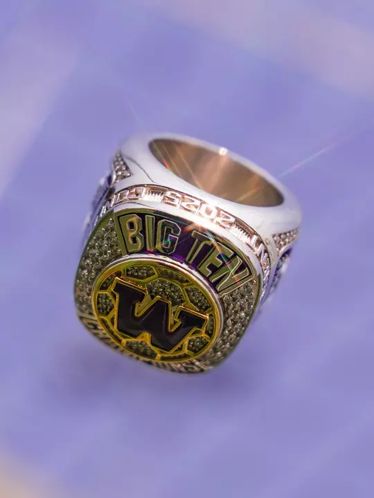 UW women's soccer B1G championship ring