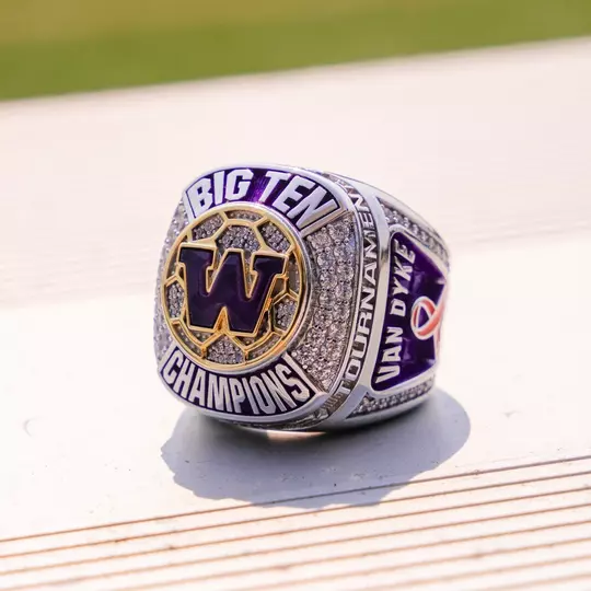 UW women's soccer B1G championship ring